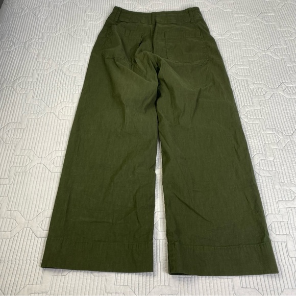 Maeve Anthropologie The Colette Wide Leg Pants Green Women’s Size 28 Pockets - Picture 10 of 11